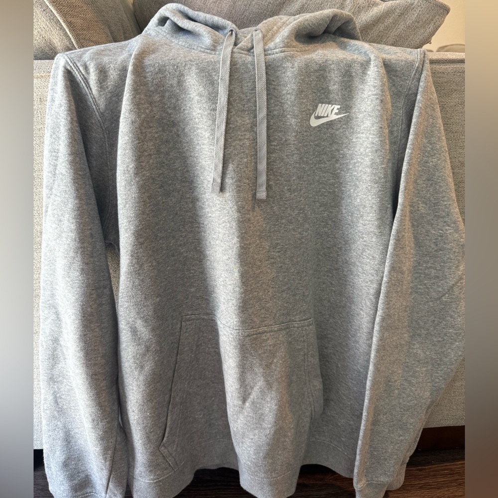 Nike Gray Logo Pullover Hoodie